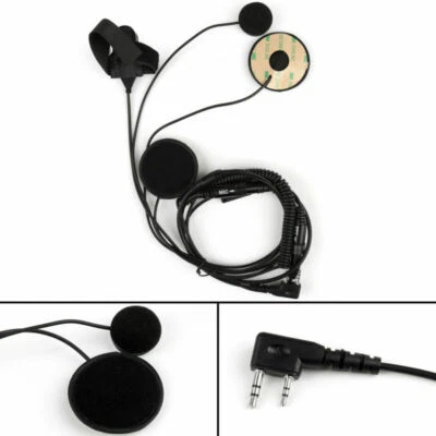 1x Helmet Tactical Motorcycle Race Headset PTT For Kenwood Baofeng Two Way RI - Image 1 of 4
