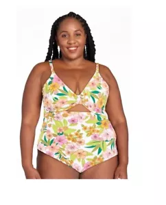 Time and Tru 1 Piece Swimsuit Floral Women's Plus Size 3X (24W-26W) - Picture 1 of 2