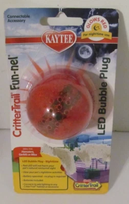 Enchufe de burbujas LED Kaytee CritterTrail Fun-nel brilla rojo por la noche Foto 1 de 3