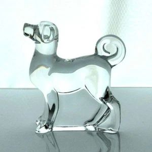 NEW Flawless BACCARAT France ZODIAC Crystal Dog Puppy Akita - Picture 1 of 8