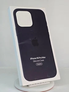 Genuine Apple iPhone 16 Pro Max Silicone Case w/Magsafe - Black - New - Picture 1 of 4