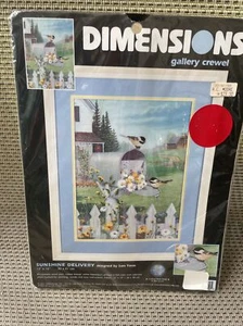 Dimensions Gallery Crewel Stickpackung - Sunshine Delivery #1530 Vögel Briefkasten - Bild 1 von 5