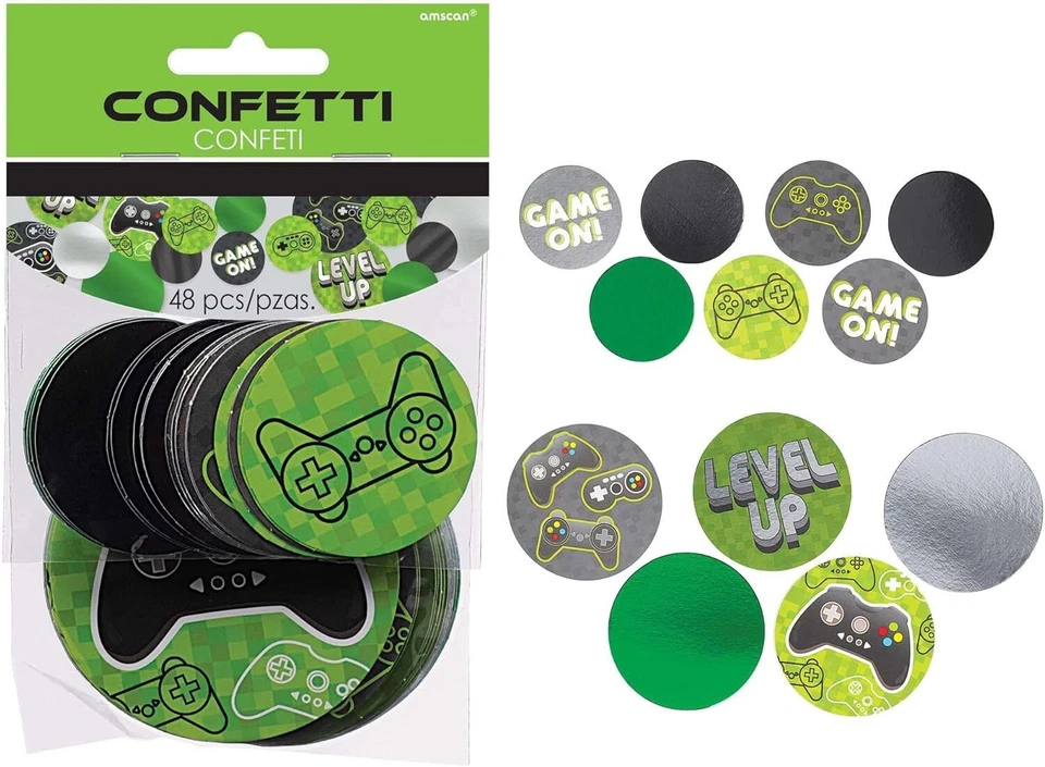 Videojuego de nivel para jugadores niños decoración fiesta de cumpleaños papel confeti Foto 1 de 1
