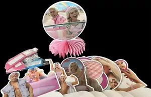 9 Pcs Barbie Honeycomb Table Centerpiece, Barbie Themed Party Supplies - Picture 1 of 1