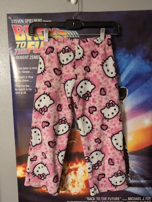 Hello Kitty Sanrio Girls Flame Resistant Fleece Pajama Pants Size S - Image 1 of 4
