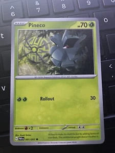 Pokémon TCG Pineco Scarlet & Violet - Paldea Evolved 004/091 Regular Common - Picture 1 of 1