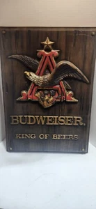 Budweiser King of Beers Sign Rare 22" X 30" - Picture 1 of 5
