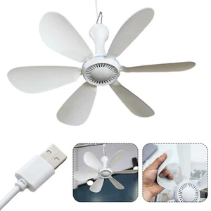 Mini Hanging six-blade Hanging Fans USB Ceiling Fan For Camping Air Cooler Tent - Picture 1 of 10