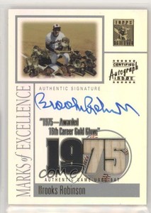 2002 Topps Tribute Marks of Excellence Memorabilia Brooks Robinson Auto HOF