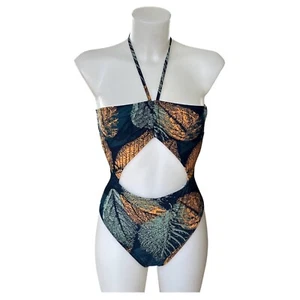 CUPSHE women’s bikini swimsuit Sz M multicolor leaf print - Picture 1 of 3