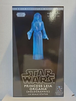 SDCC 2017 gentil gigante Star Wars princesa Leia Organa estatua holográfica 1/8 Foto 1 de 4