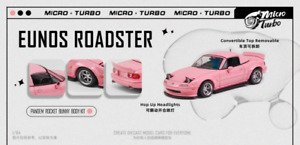 Micro Turbo 1:64 Mazda MX-5 Eunos roadster pandem fusée lapin rose/violet/bleu