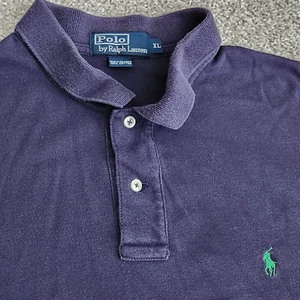 Vintage Polo Ralph Lauren 100 % Baumwolle Langarm Pullover Polo in Marineblau Größe XL - Bild 1 von 5