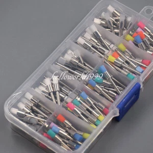 200 Pezzi Spazzola Proffica Lucidatrice Dentale Bianco e Nylon Colorato Chiusura Lucidatura Piatta - Foto 1 di 12