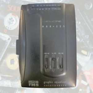 Reproductor de casete Memorex AM/FM de colección raro MRX-225 (¡FUNCIONA!) Pegatina en la parte posterior - Imagen 1 de 6