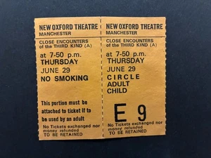 Close Encounters Of The Third Kind Cinema Ticket 1977 - Picture 1 of 1