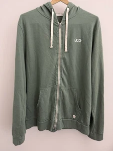 Marine Layer Full Zip YKK Herbst Hoodie Sweatshirt Taschen Herren L grün BCG Logo - Bild 1 von 8
