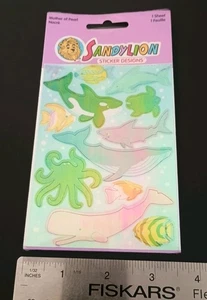 Vintage Sticker Lot Sandylion Ozean Fisch Wal Tiere Perlen Sticker Pack - Bild 1 von 5
