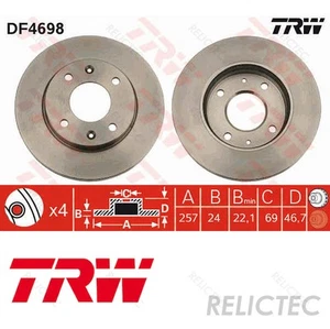 Front Brake Disc for Hyundai KIA:ELANTRA,MATRIX,II 2,SONATA VI 6,MAGENTIS - Picture 1 of 2