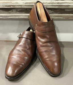 Crockett & Jones Portman Herren Leder Elegant Schuhe Braun Größe 8 E Weite England - Bild 1 von 8