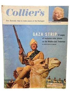 Colliers Aug 3 1956 Magazine Marilyn Monroe Gaza Strip Advertising Coke Oversize - Picture 1 of 24