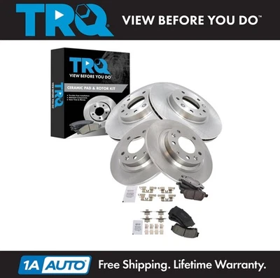 Kit de pastilhas de freio e rotor TRQ de cerâmica compatível com Mazda 6 2006-2013 - Imagem 1 de 4