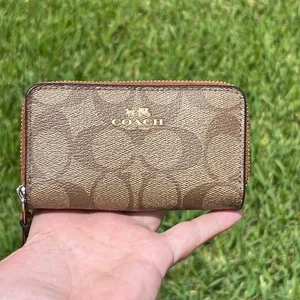 Cartera COACH Signature Logo Lona Recubierta Doble Cremallera - Imagen 1 de 15