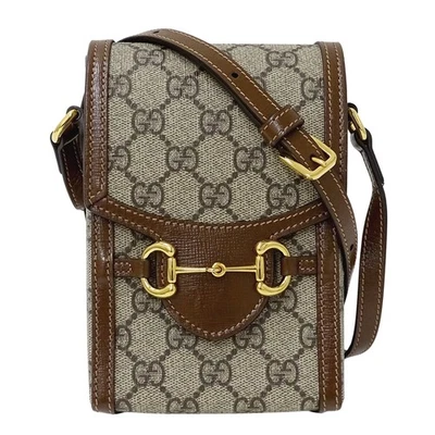 Gucci GG Supreme Horsebit 1955 Mini Bag (625615) - Women's Shoulde... GZl1cvzx - Image 1 of 4