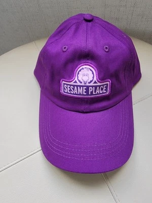 SESAME STREET 紫色 Big Bird 标志棒球帽青少年尺寸全新带标签帽子 — 第 1/4 张图片