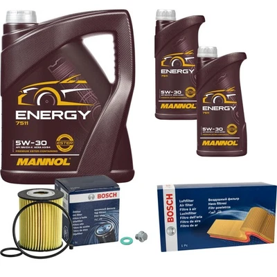 Bosch Inspección Set 7L mannol Energía 5W-30 para Lexus GS GRS19 _ UZS19 _ - Imagen 1 de 4