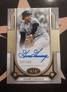 GOOSE GOSSAGE AUTO 2024 TOPPS TIER ONE on card AUTOGRAPH prime performer /249 - Picture 1 of 5