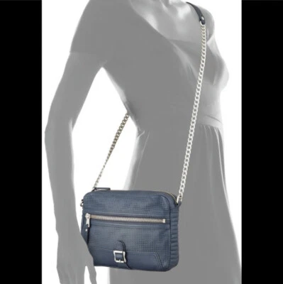 Bolso Bandolera ASH Riley Cuero Correa Cadena Cuero Perforado Nuevo con Etiquetas Foto 1 de 4