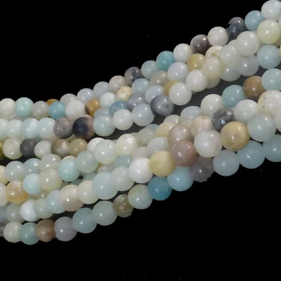 Amazonit Perlen runde Nuggets 4-5mm Halbedelstein ca. 90 Stück nenad-design E196 - Bild 1 von 4