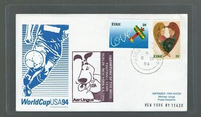 Irlanda Correo Aéreo Cubierta Dublín a Nueva York 1994 Copa Mundial Equipo Irlandés Salida Foto 1 de 2