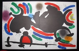 Joan Miró: Litografía a color original 1972 Litografía original IV; Cramer 860 - Imagen 1 de 2