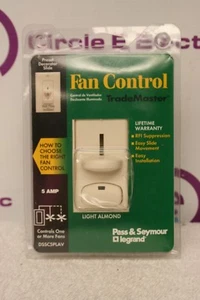 PASS & SEYMOUR DSSC5PLAV Fan Control TradeMaster *NEW* Almond - Off White - Picture 1 of 4