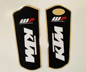 KTM  WP FORK GUARD GRAPHICS LAMINATED DECAL 2015-2022 SX SXF MXC EXC XCW - Picture 1 of 3