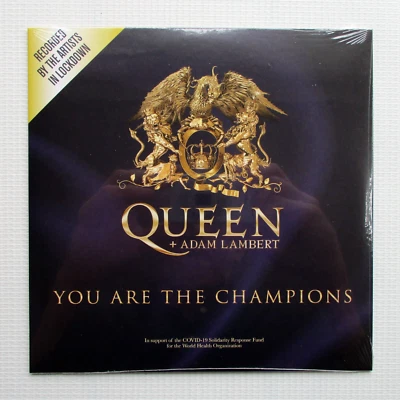 Queen + Adam Lambert ' You Are The Champions ' UK 7" Vinyl Single 2020 Record - Image 1 of 4
