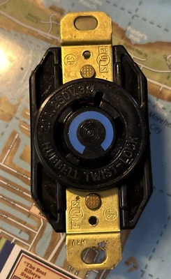 Hubbell HBL2420 Twist-Lock Receptacle 3-pole 4-wire Grounding 20A 250VAC NIB - Image 1 of 4