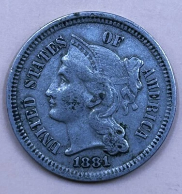 1881 U.S. .03C Three Cent Nickel - 24199 - Image 1 of 2