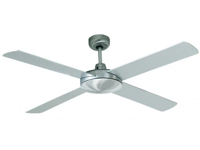 LUCCI AIR Ventilatore a soffitto con interruttore a parete 4 livelli cromo ventilatore a soffitto per camera da letto