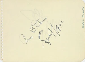 ERROL FLYNN Autogramm signiertes ALBUM SEITE 1950er ANN B. DAVIS Margaret O'Brien - Bild 1 von 6