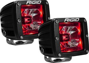 Rigid Industries 20202 Radiance Pod LED Lights PAIR - RED Illuminated Background