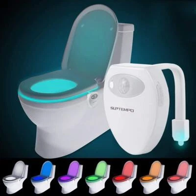 Lampe de toilette Veilleuse LED Detecteur de mouvement Eclairage Plastique WC... - Photo 1/4
