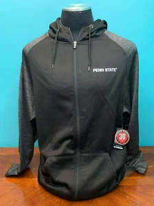 Colosseum Penn State Men's Big & Tall Hooded Full Zip Jacket - Size 1XT - Black - Picture 1 of 13