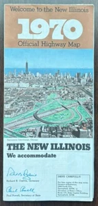 1970 Official New Illinois State Highway Transportation Travel Road Map - Picture 1 of 3