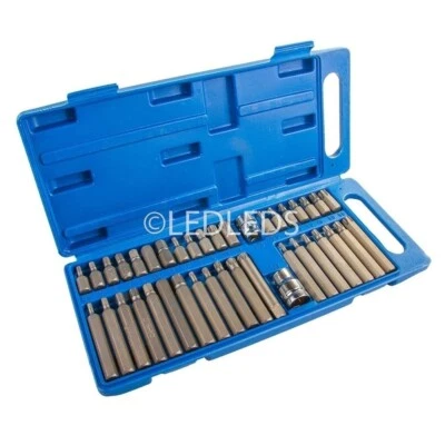 SET 40pz INSERTI BUSSOLE  ESAGONALI TORX EXA XZN LUNGHI CORTI IMPRONTA 3/8 1/2 - Immagine 1 di 4