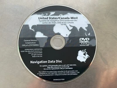 2005 2006 2007 2008 CADILLAC STS NAVIGATION DVD 25976806U CADILLAC STS OEM 🟠 - Image 1 of 4