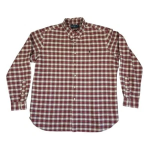 Camisa De Colección Ralph Lauren Para Hombres XL Cuadros Manga Larga Roja Abotonada Preppy Clásica - Imagen 1 de 11
