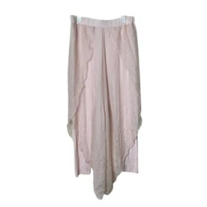Luna Luz light pink silk tulip flutter pull on pants womens XL NWT - Picture 1 of 13